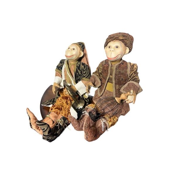 Katherine's Collection Wayne Kleski 24" Jerusalem Monkeys Lot of 2 - Picture 5 of 6
